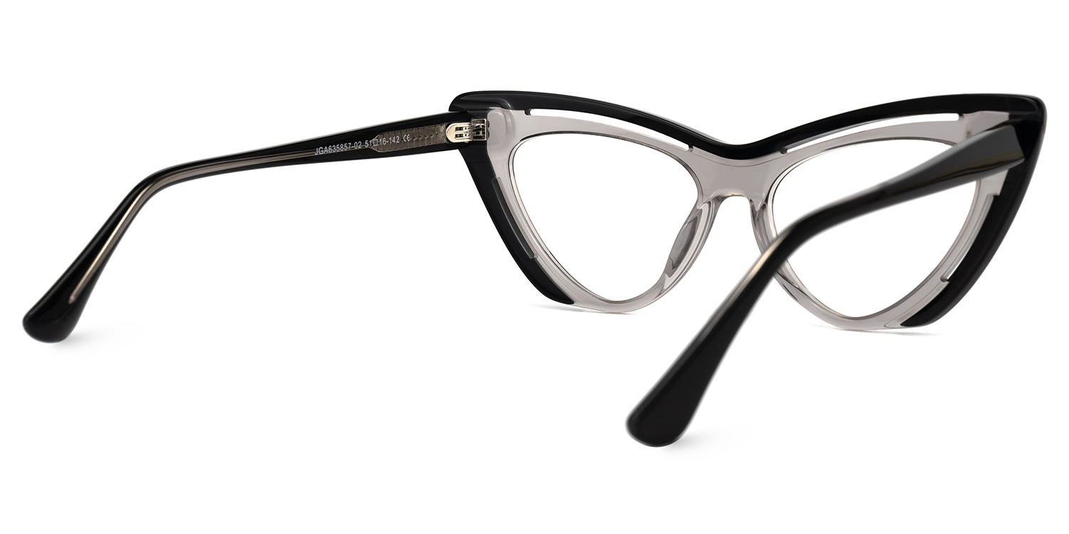 Lianmaliz Cateye Gray Glasses3