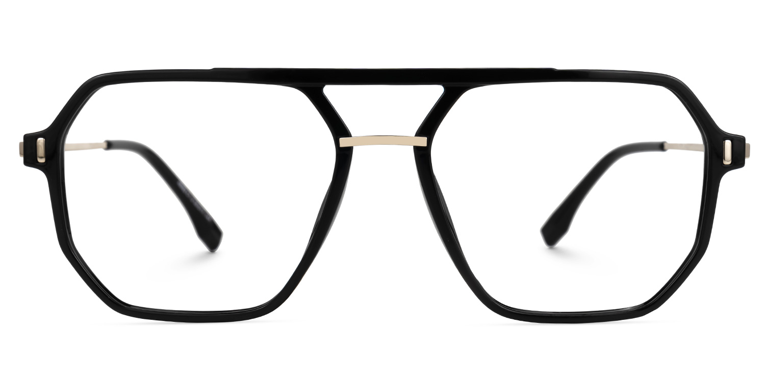 Lizbeth Aviator Black Glasses