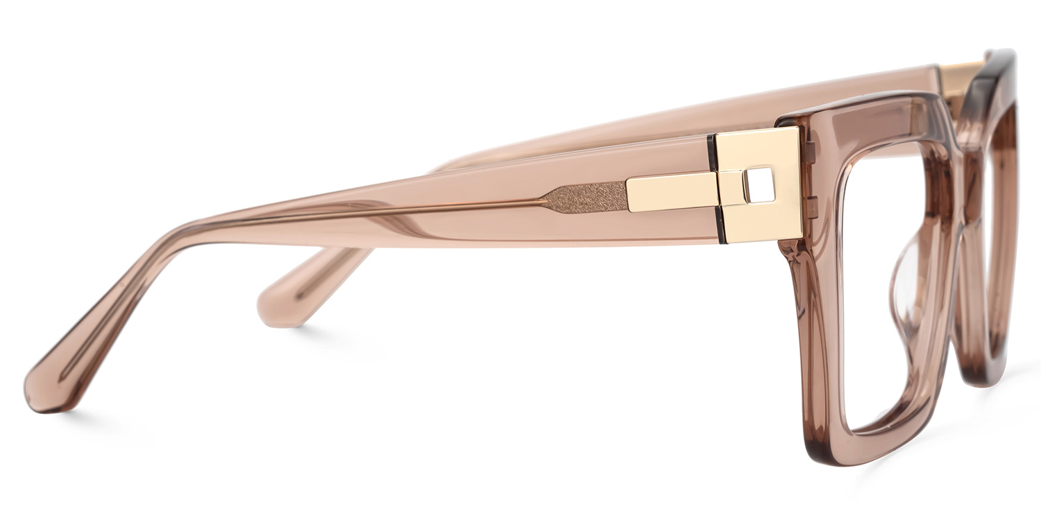 Josiah Champagne Square Designer Eyeglasses2