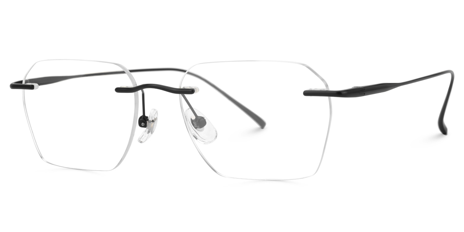 Cortes Rectangle Black Glasses1