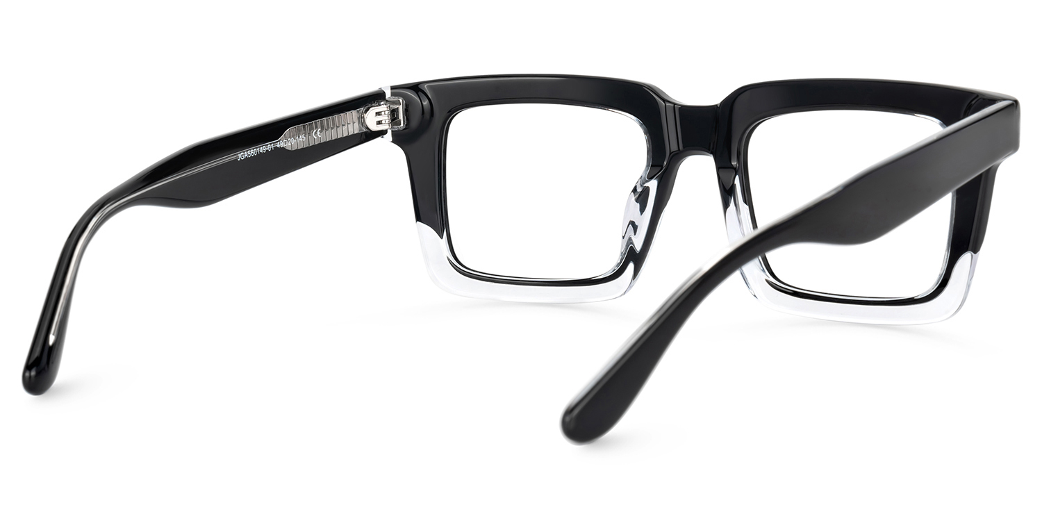 Men Rectangle Holly Black Eyeglasses | Zeelool3