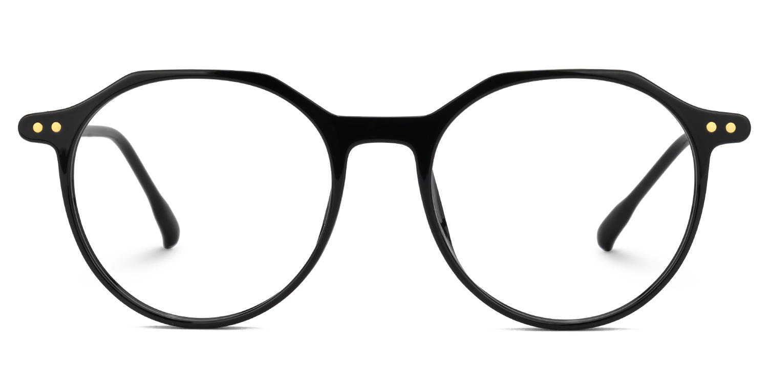 Round Tilly Black Color Frame Glasses | Zeelool0