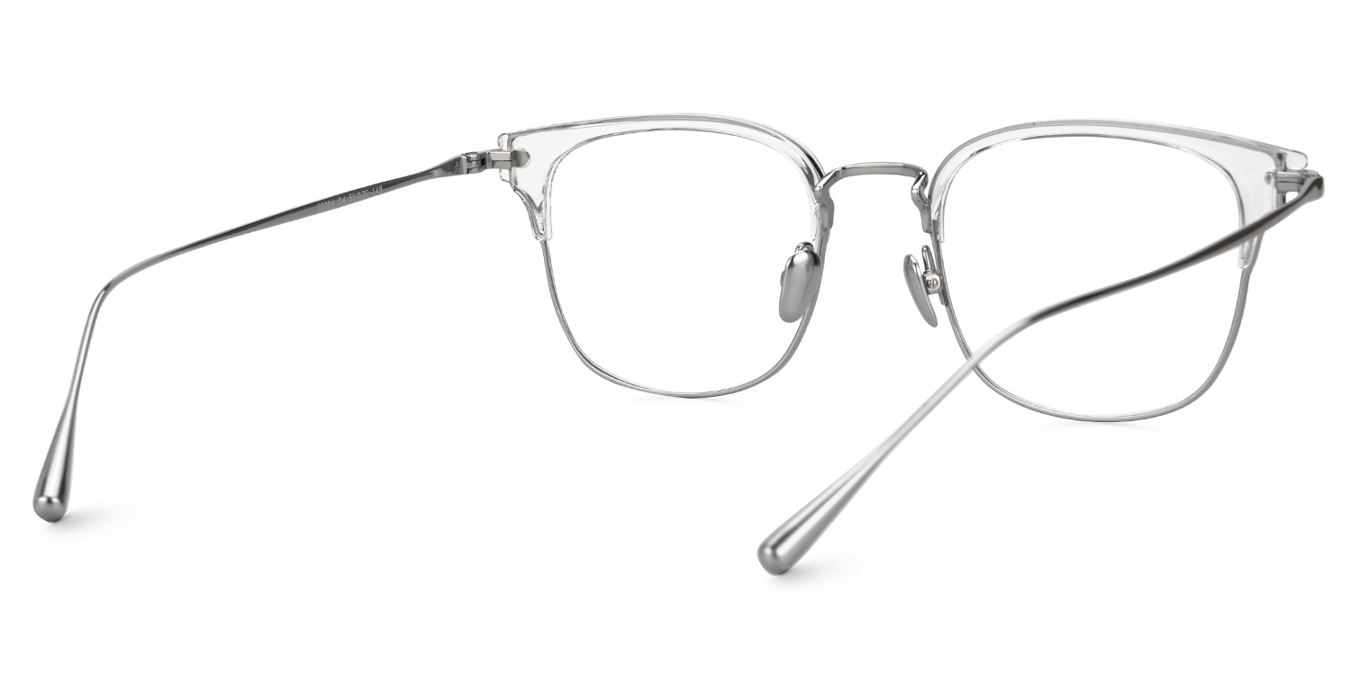 Mecca Crystal Eyeglasses with Browline Shape | Zeelool Optical3