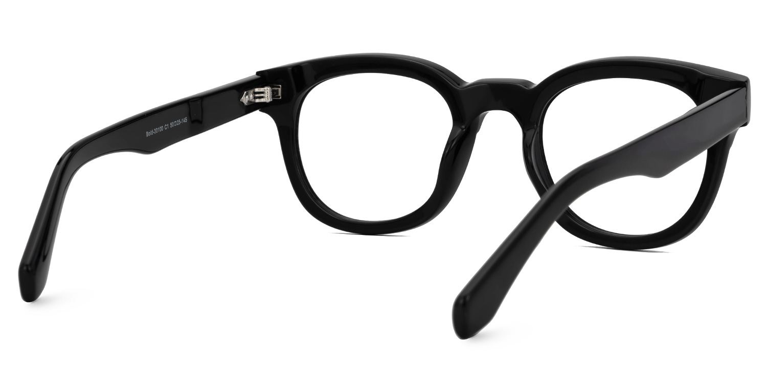 Affordable Black Frame Foraker Round Glasses | Zeelool3