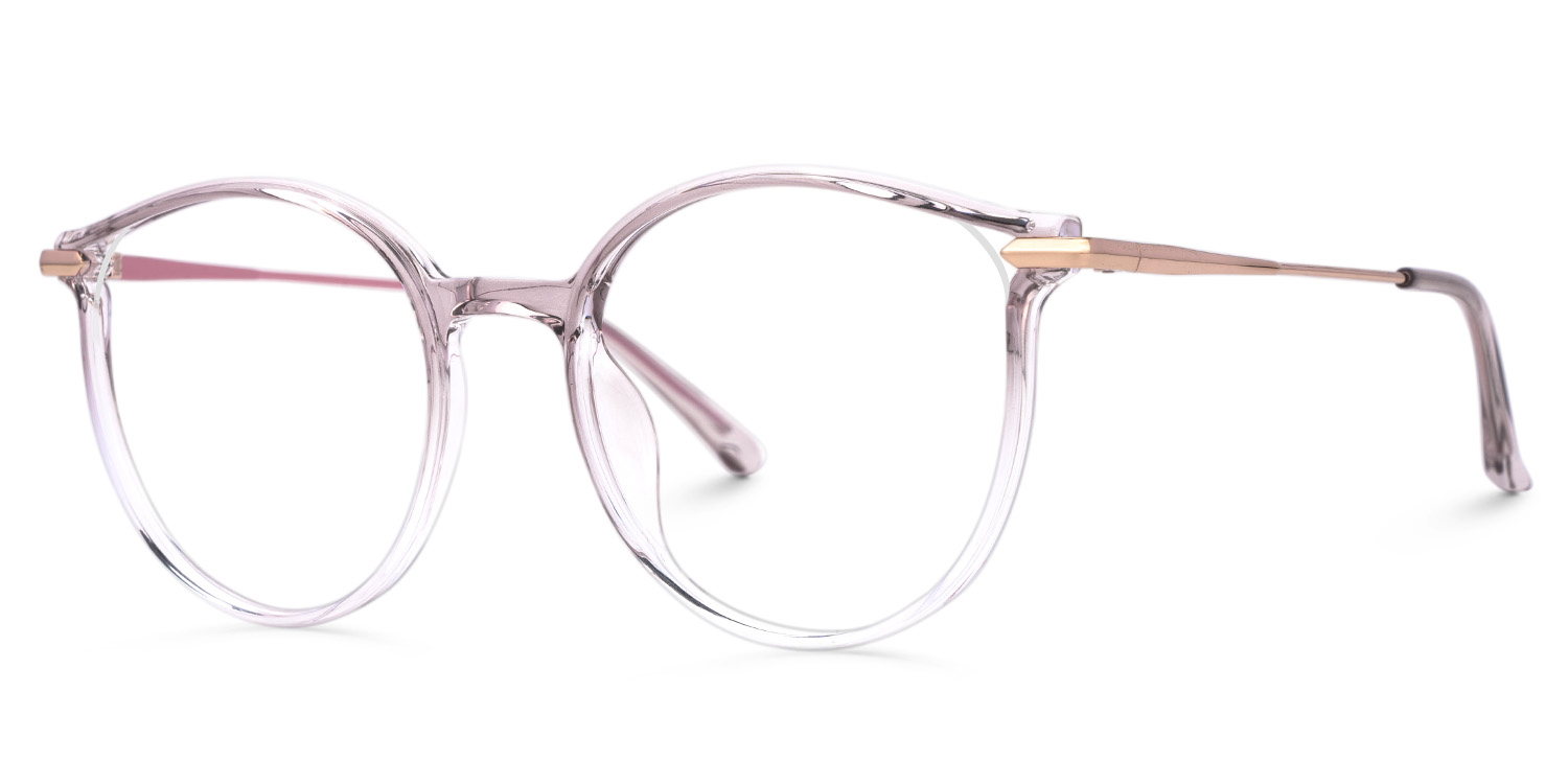 Caylan Dusty Pink Eyeglasses with Round Design1