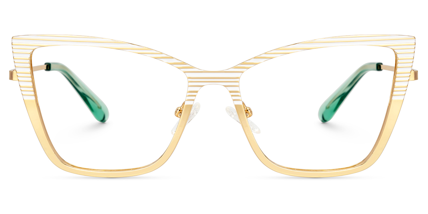 Jisel Butterfly White Gold Glasses0