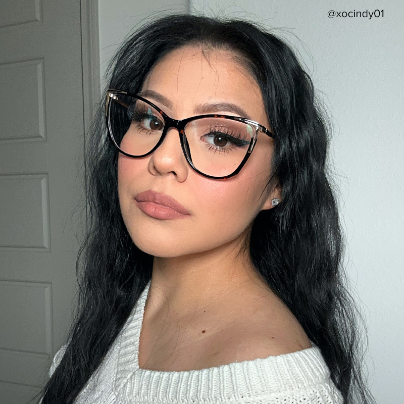 Yomary Cateye Tortoise Thin Frame Glasses | Zeelool8