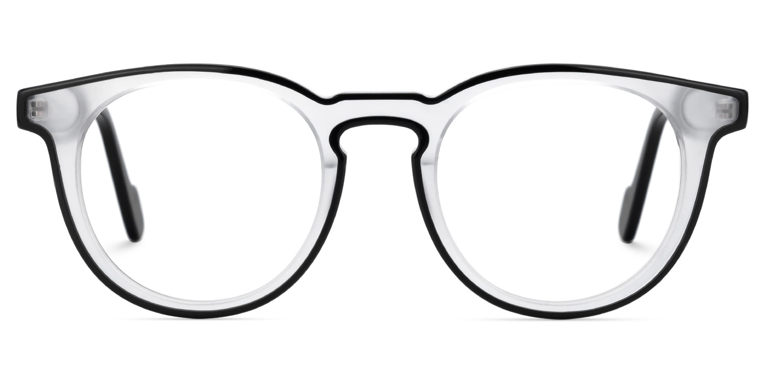 Suzette Eyeglasses in Round Two-Tone Frame | Zeelool0