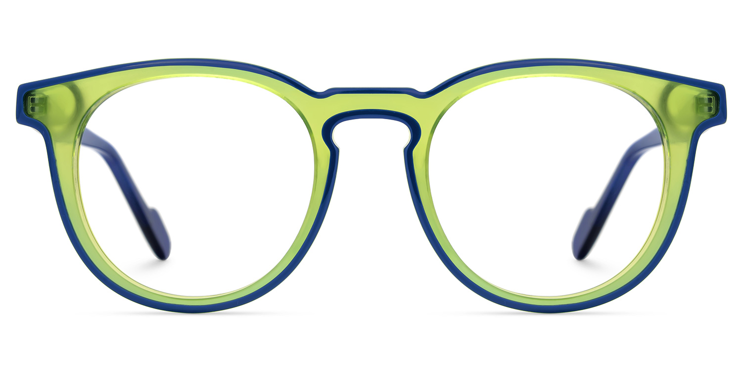 Suzette Round Green Glasses
