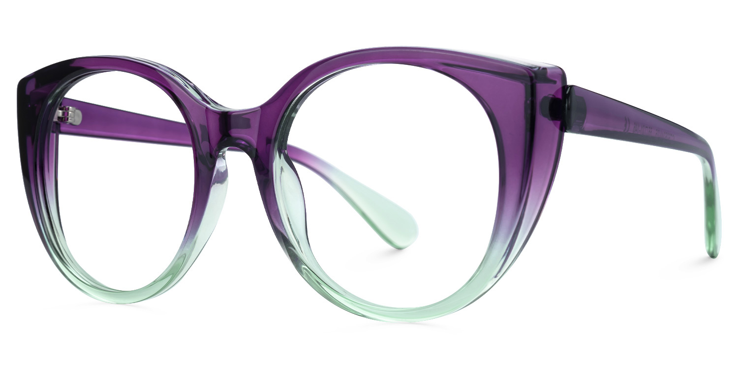 ZEELOOL Migdalia Cateye Purple Glasses