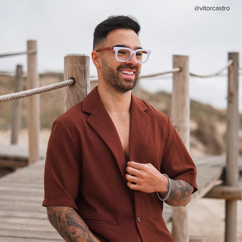 Diana Rectangle White Glasses6