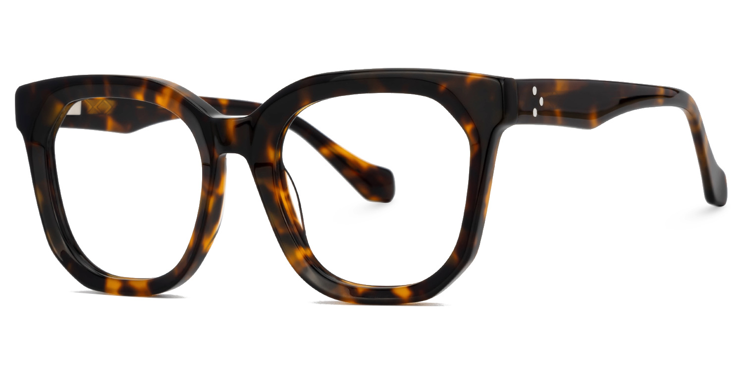 Beddoe Tortoise Square Acetate Full-Frame Eyeglasses | Zeelool1