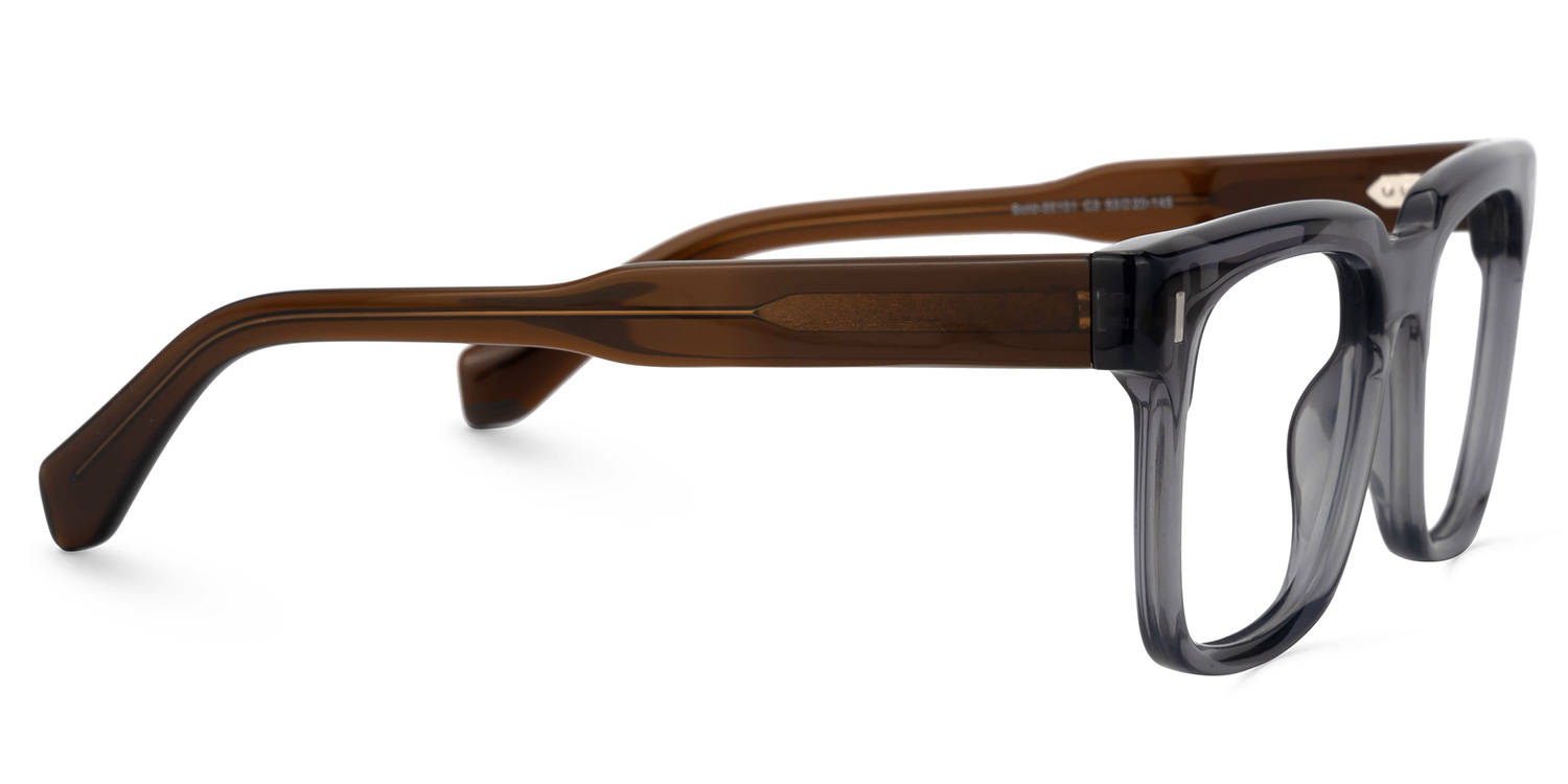 Square Katia Gray Color Frame Glasses | Zeelool3