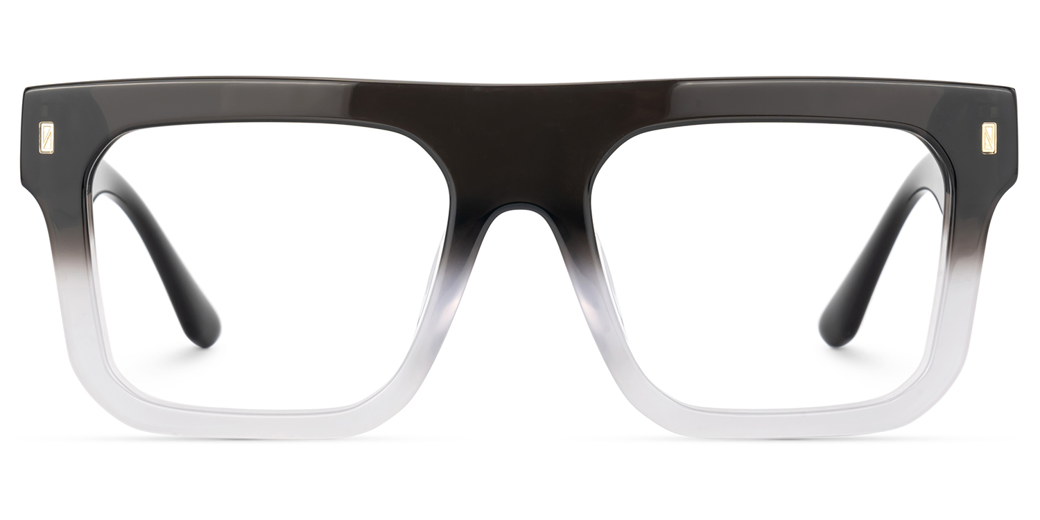 Men Square Reaux Gray Glasses | Zeelool0