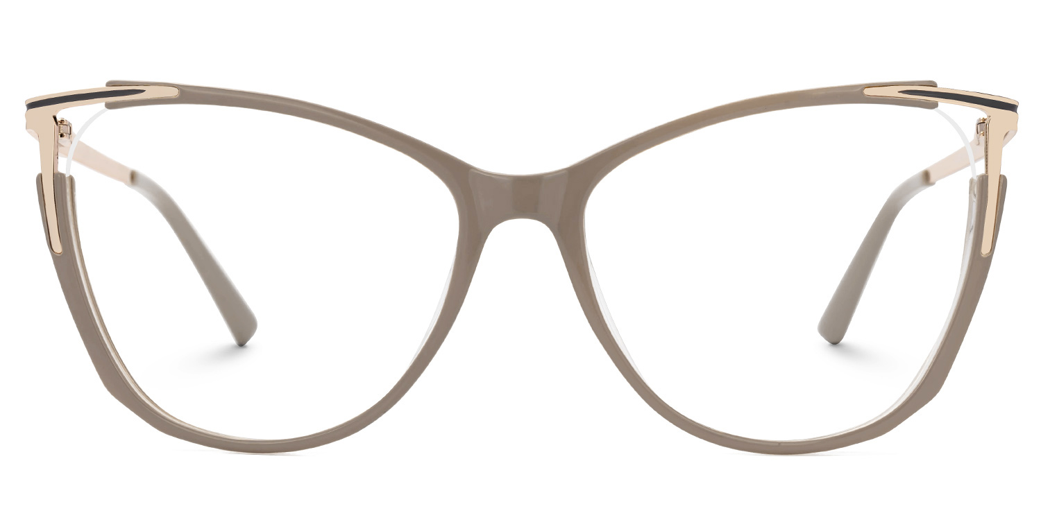 New Brown Color for Yomary Mixed-Material Eyeglasses  | Zeelool Optical0