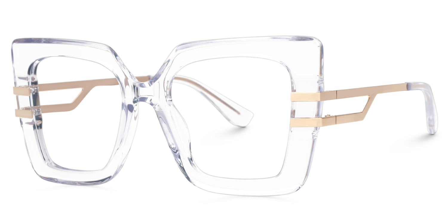 ZEELOOL Poutine Square Crystal Glasses