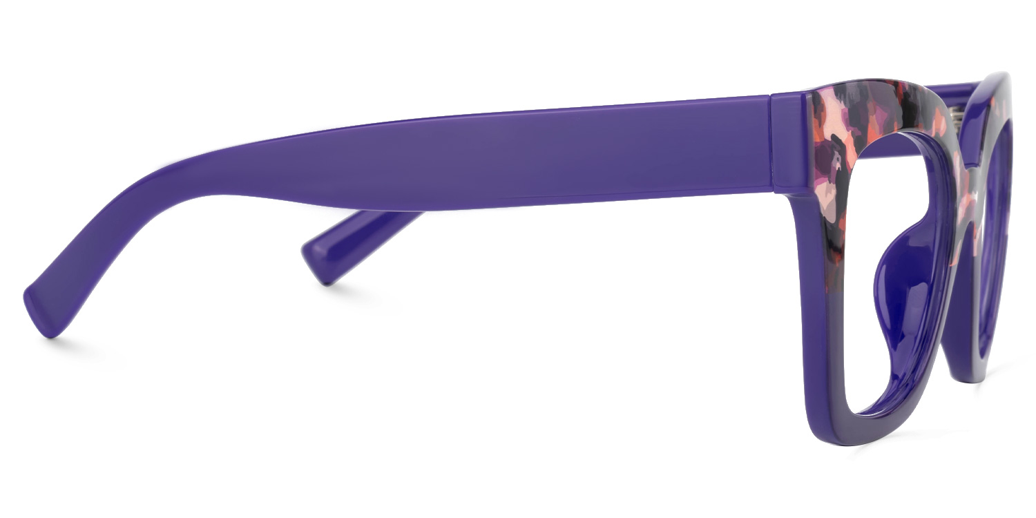 Purple Malcolm Eyeglasses with Square Frames Glasses2