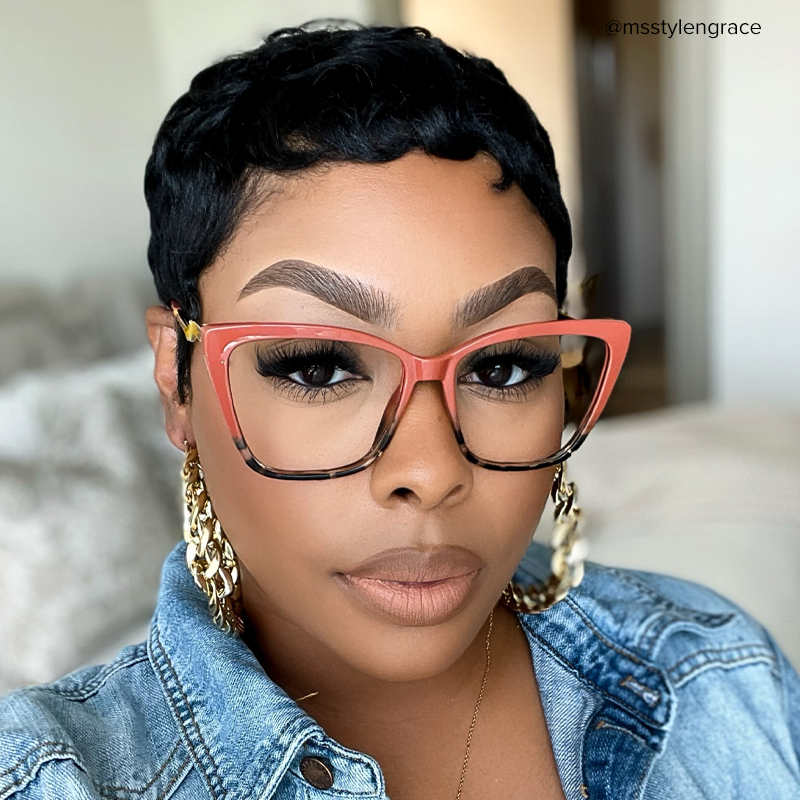 Awilda Cateye Orange Frame Glasses | Zeelool Optical4