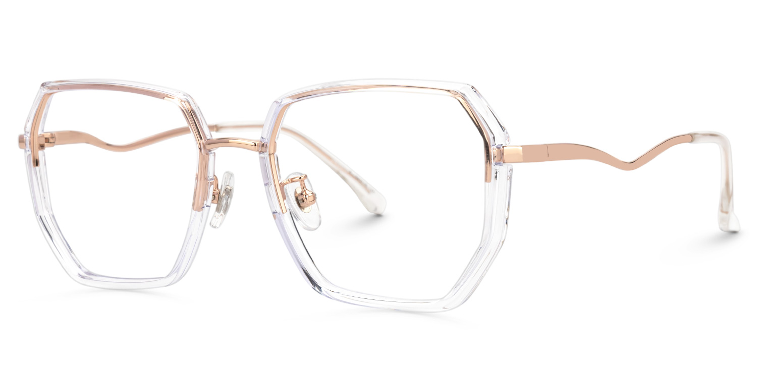 Javonia Crystal Geometric Frame Glasses Online | Zeelool Optical1