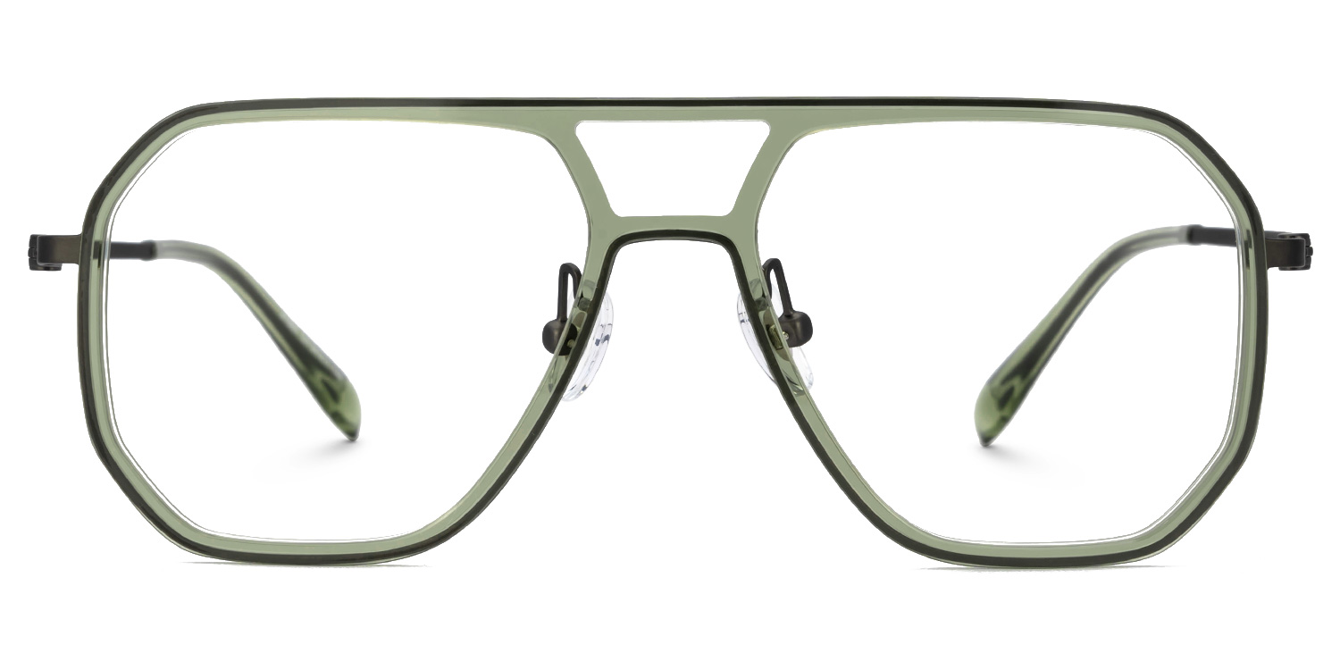 Jefri Aviator Green Glasses0