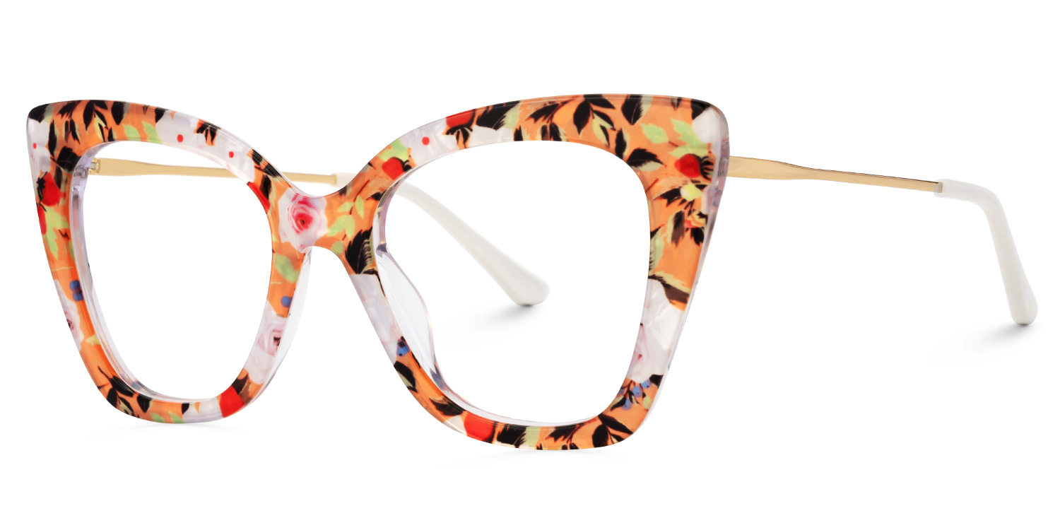 ZEELOOL Rivas Butterfly Orange Glasses