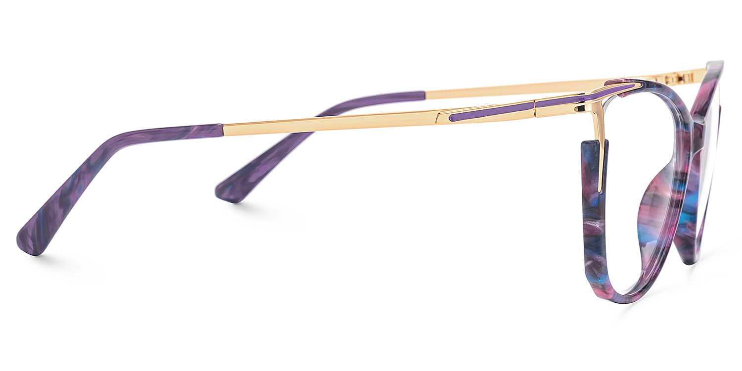 New Purple-Tortoise Color for Yomary Mixed-Material Eyeglasses  | Zeelool Optical2