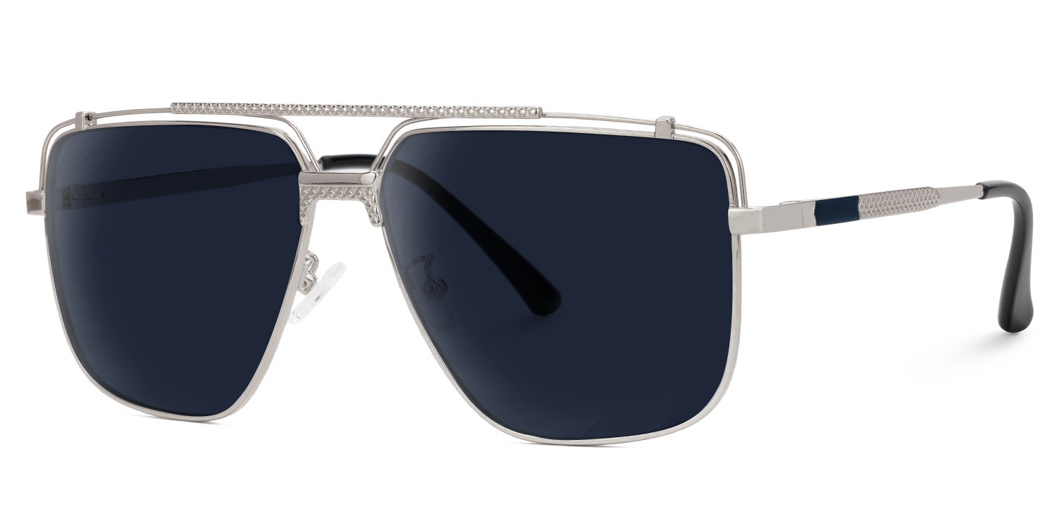 Arellano Aviator Silver Sunglasses1
