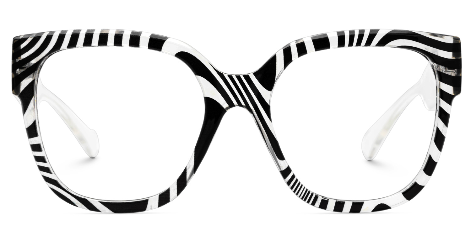 Reineke Square Zebra Print Glasses