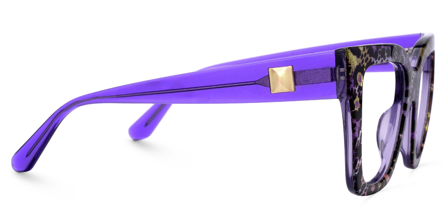 Ruby Square Snake Print Glasses2