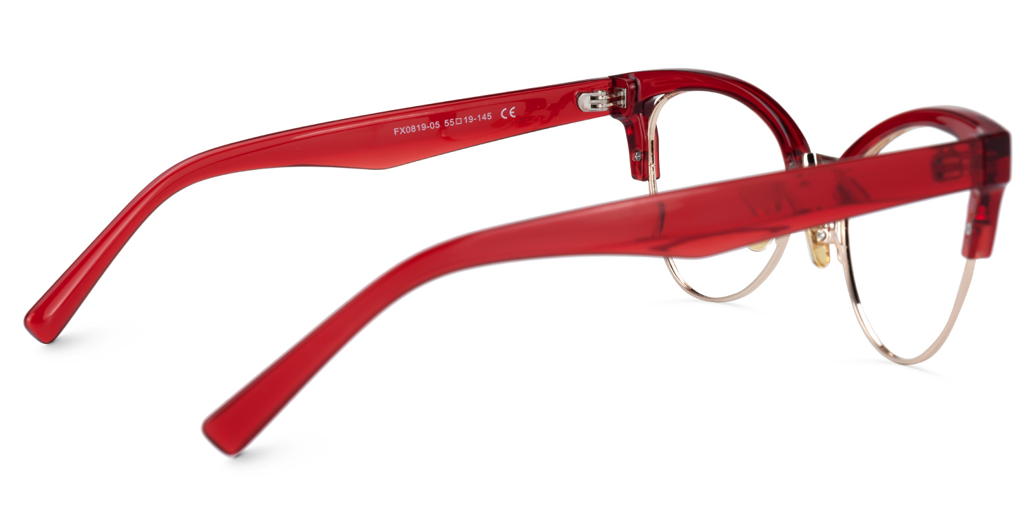 Charlene Browline Red Eyeglasses and Glasses Frames3