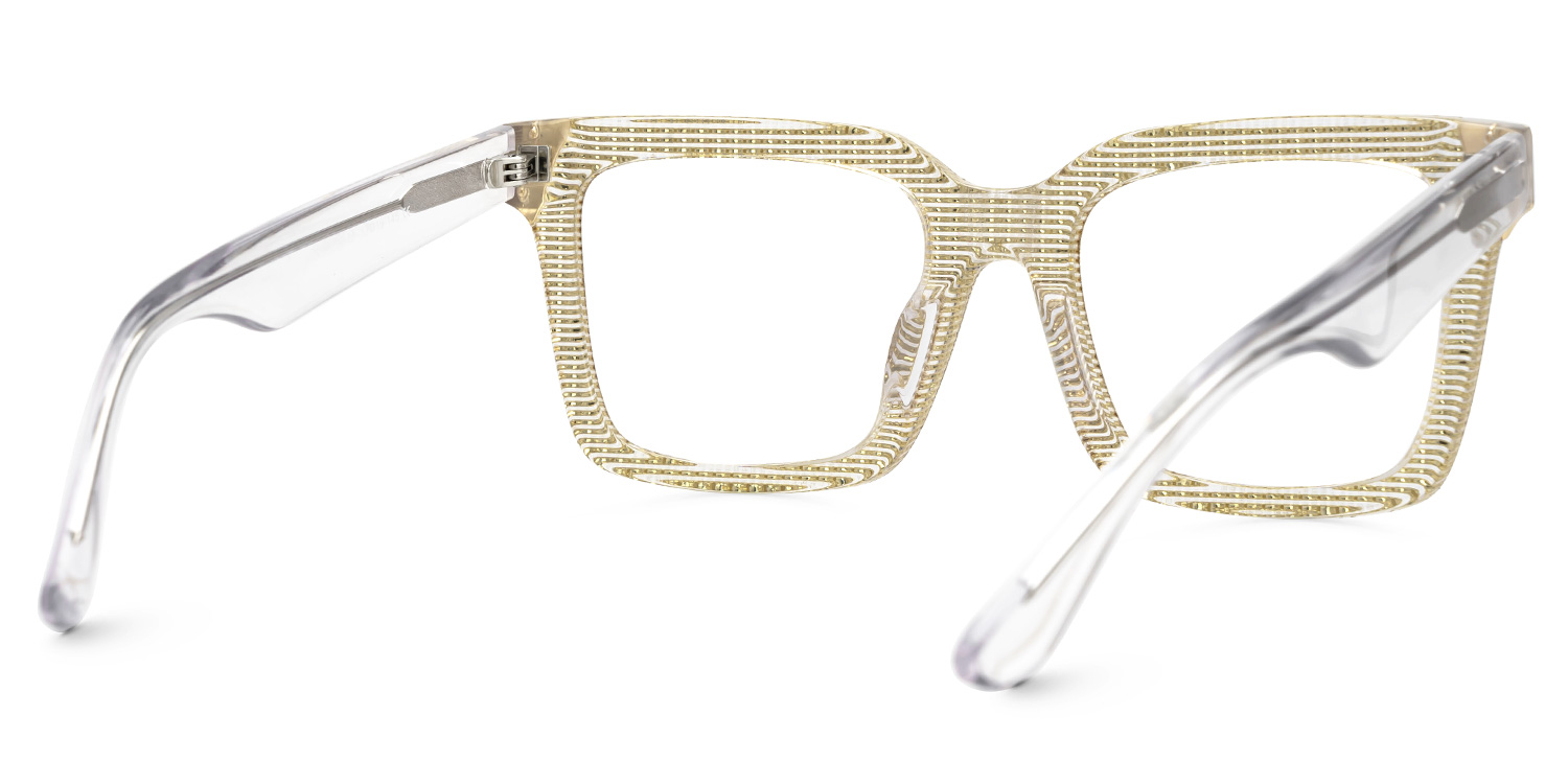 Square Shernia Sparkling Glasses with Champagne Frames3