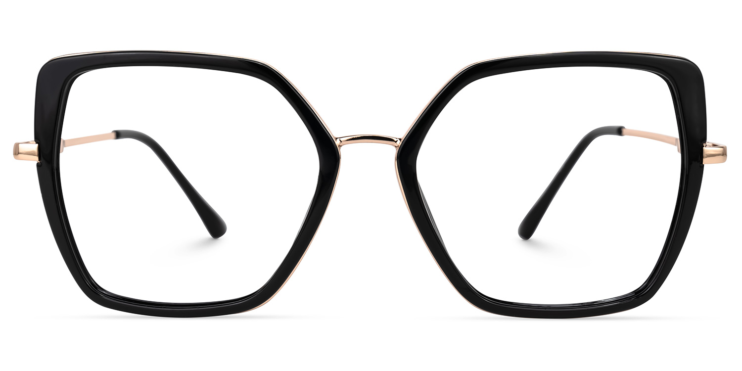 Keller Geometric Black Glasses0