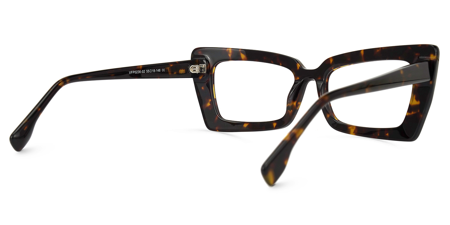 Rectangle Tortoise Glasses | Zeelool Eyeglasses3