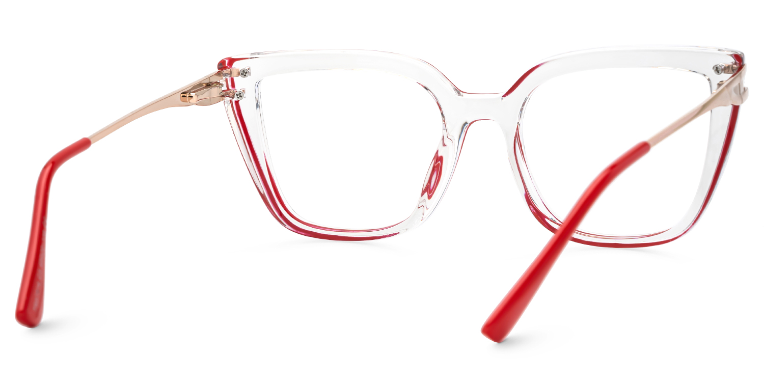 Roxane Red Eyeglasses with Square Design3