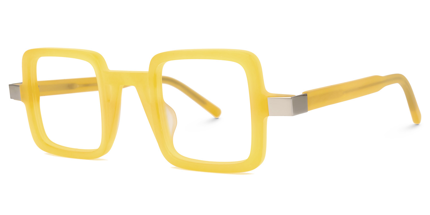 Bratton Square Yellow Glasses1