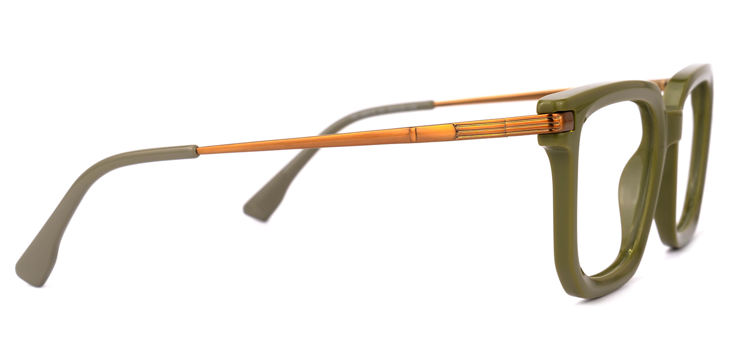 Salazar Rectangle Green Glasses2