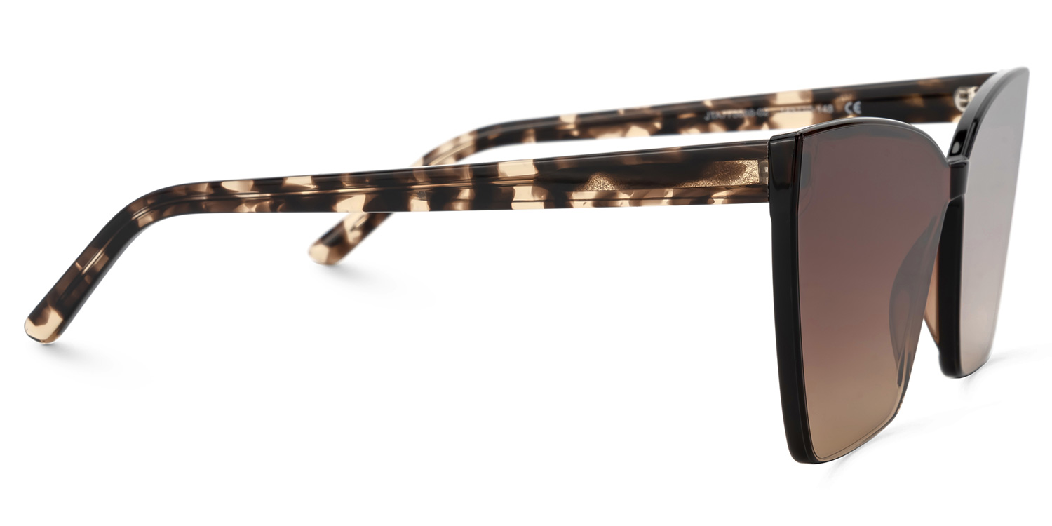 Liliane - Square Brown Frame Sunglasses2