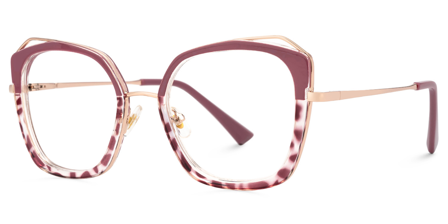 ZEELOOL Bilal Square Red Glasses