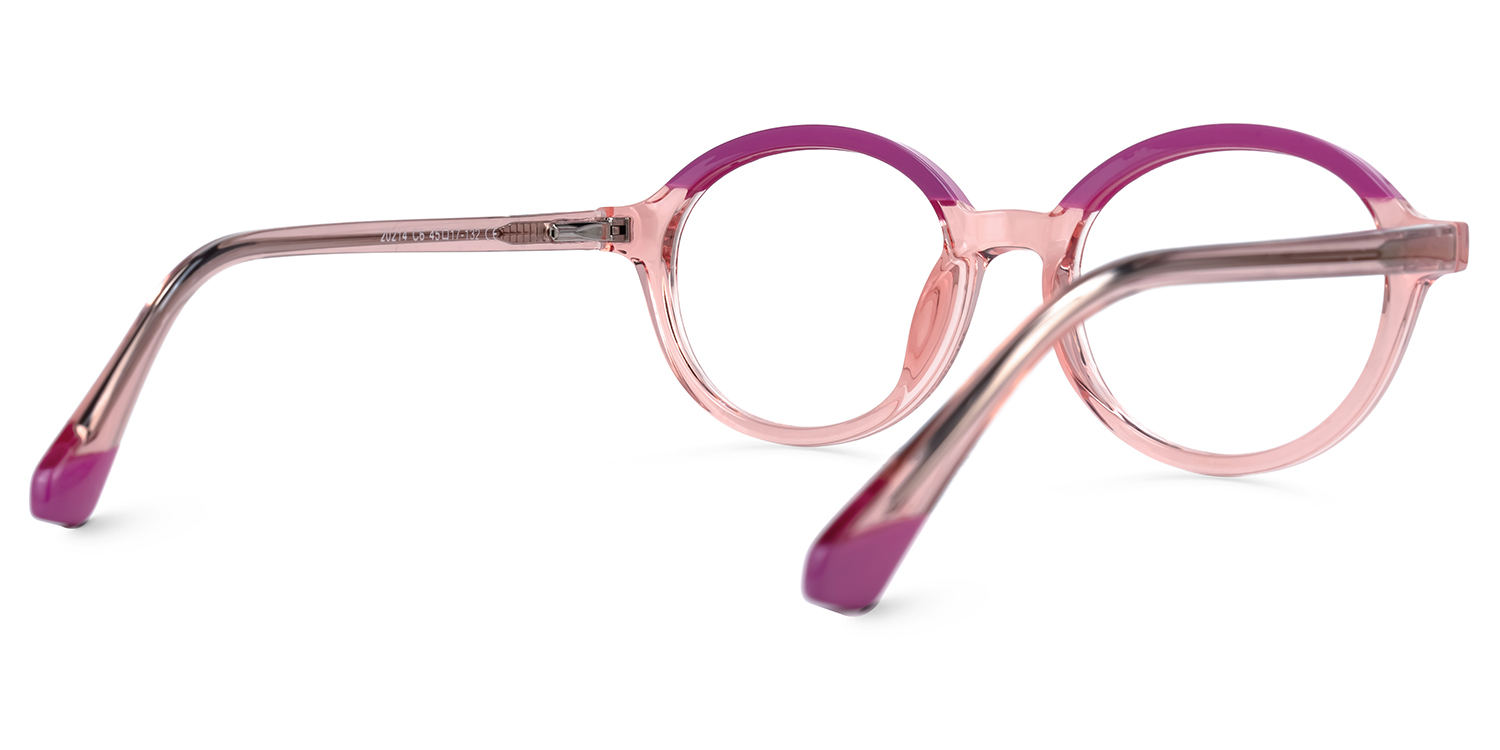 Kids Oval Duffy Glasses with Cute Style -Zeelool3