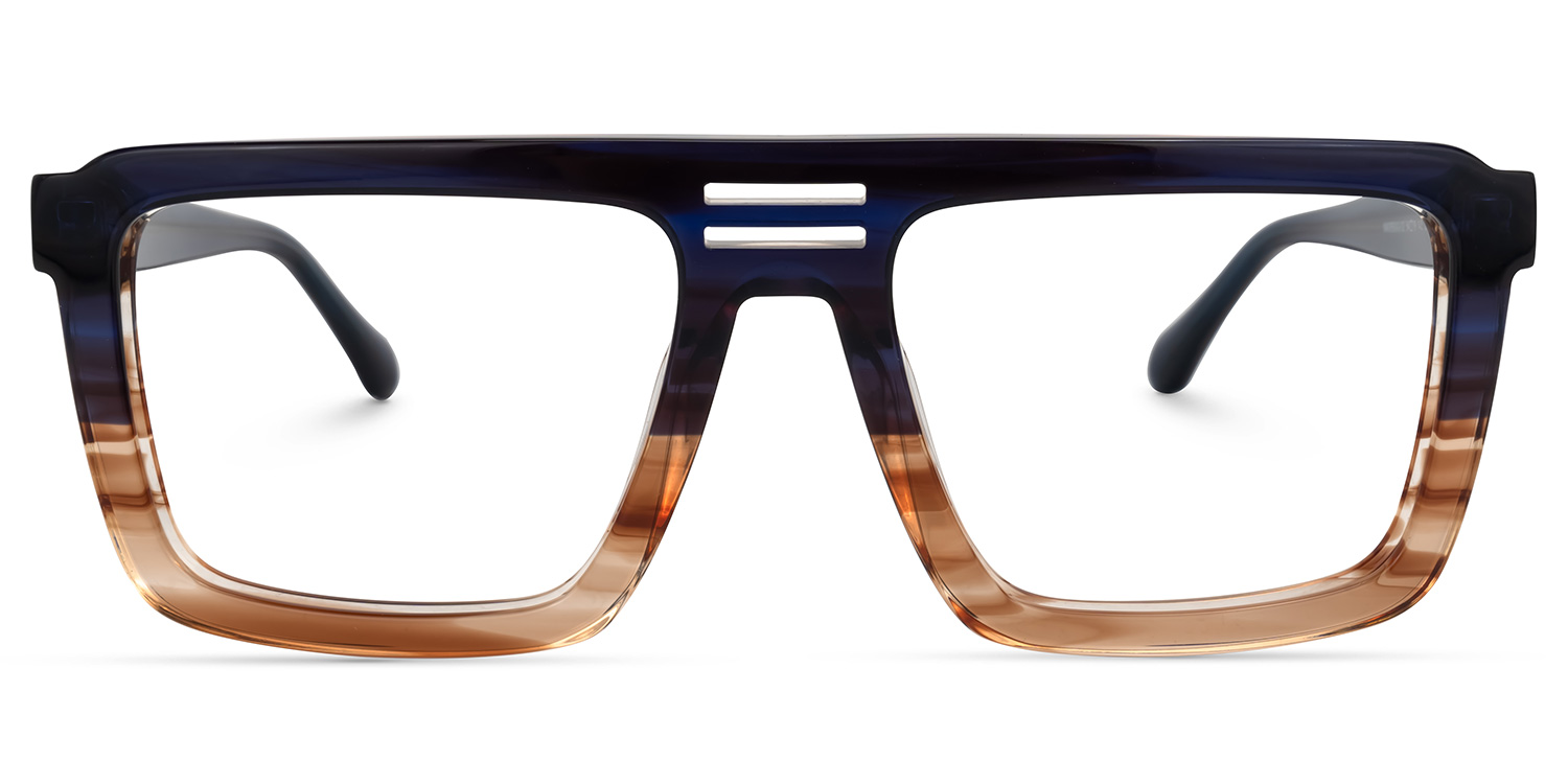 Yamilex Square Two-Tone Glasses0