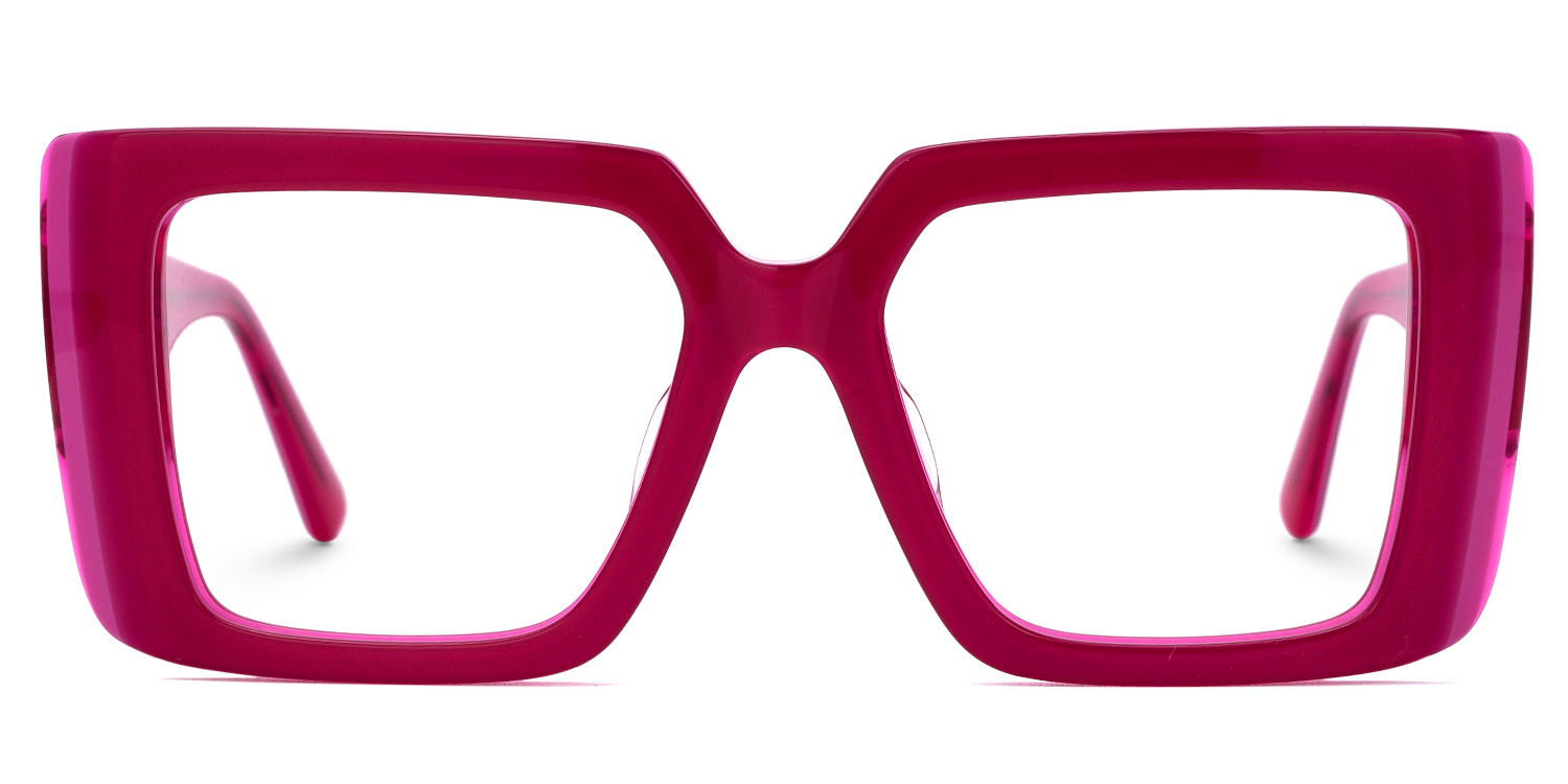 Parris Red Eyeglasses in Rectangle Full-Frame  | Zeelool0