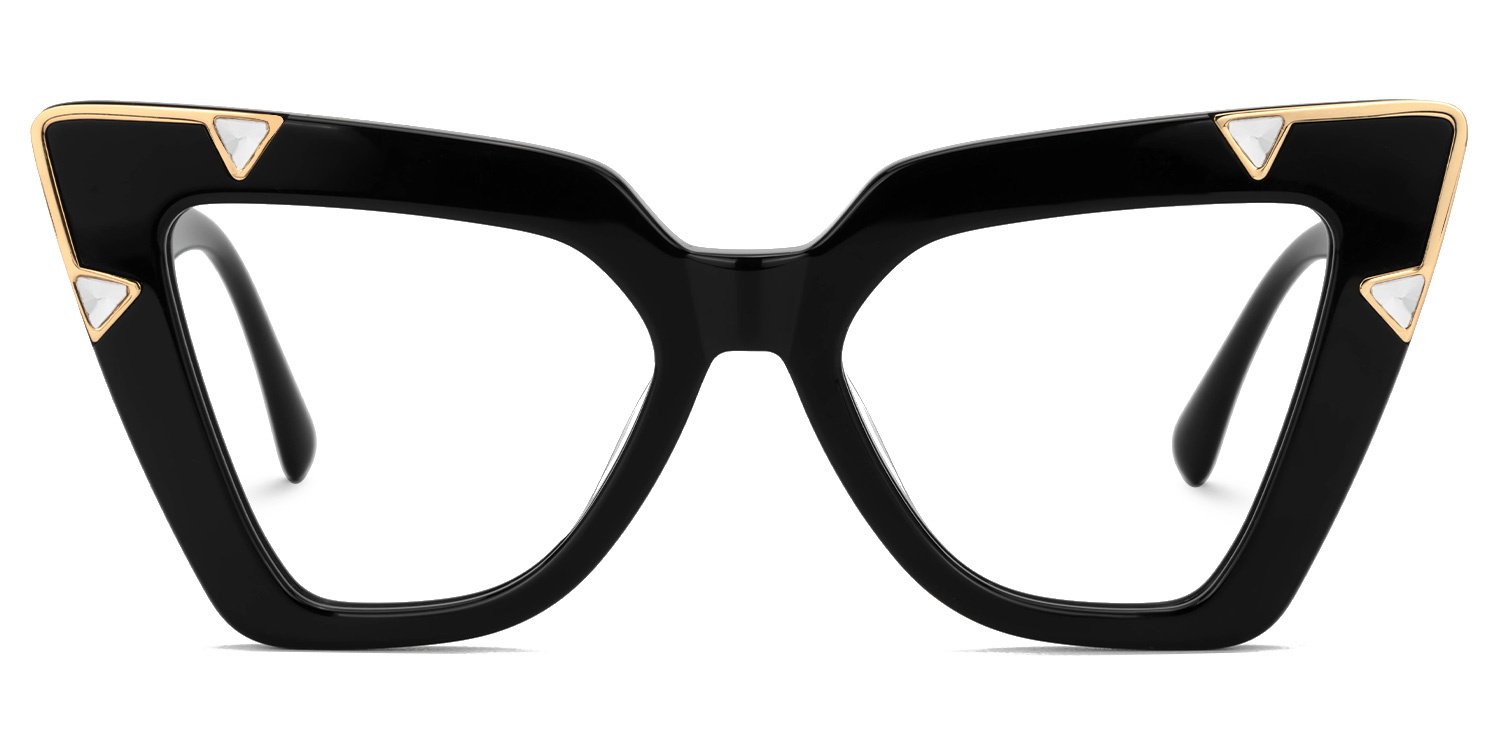 Pedley Cateye Black Pointy Glasses