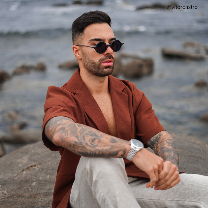 Otto Round Black Sunglasses5