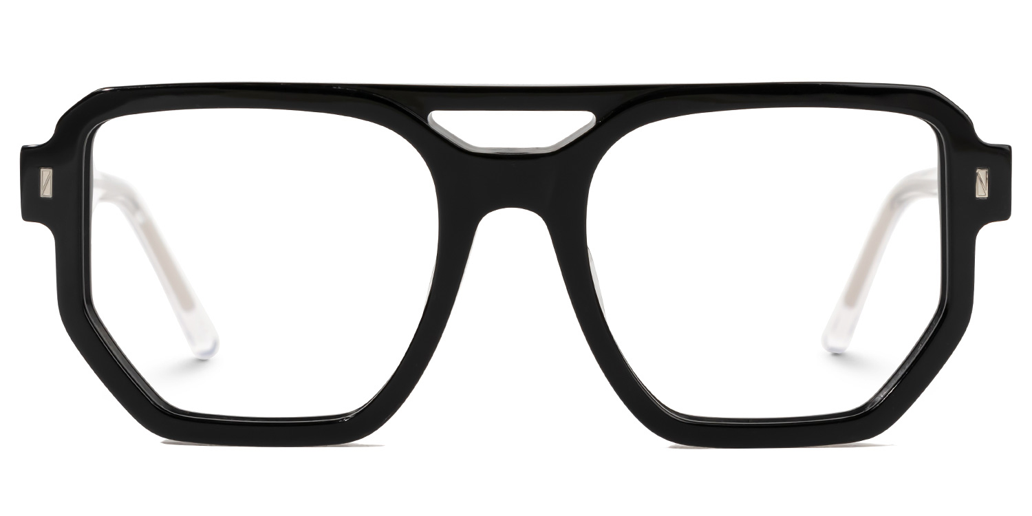 Stacia Aviator Black Glasses0