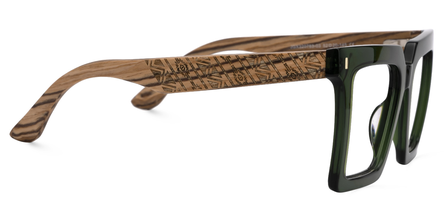 Pierre Square Green Glasses2