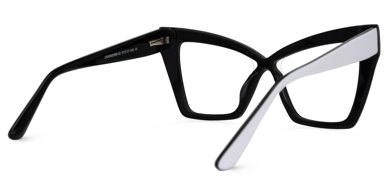 Midgett Cateye White Glasses | Zeelool Glasses3