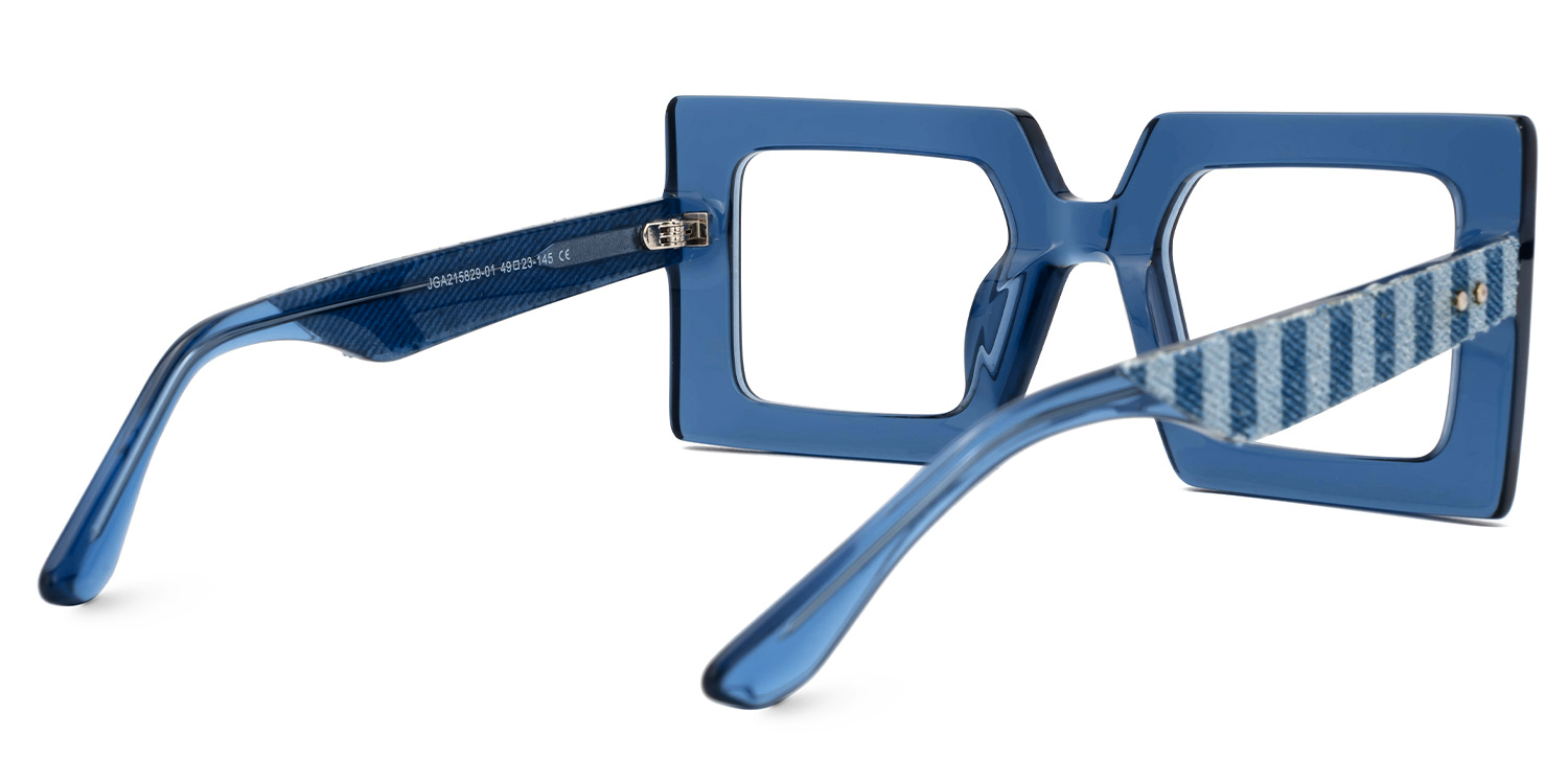 Tiffaney Square Blue Glasses2