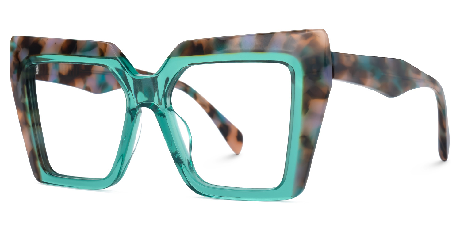 Kaliyana Square Green Glasses1