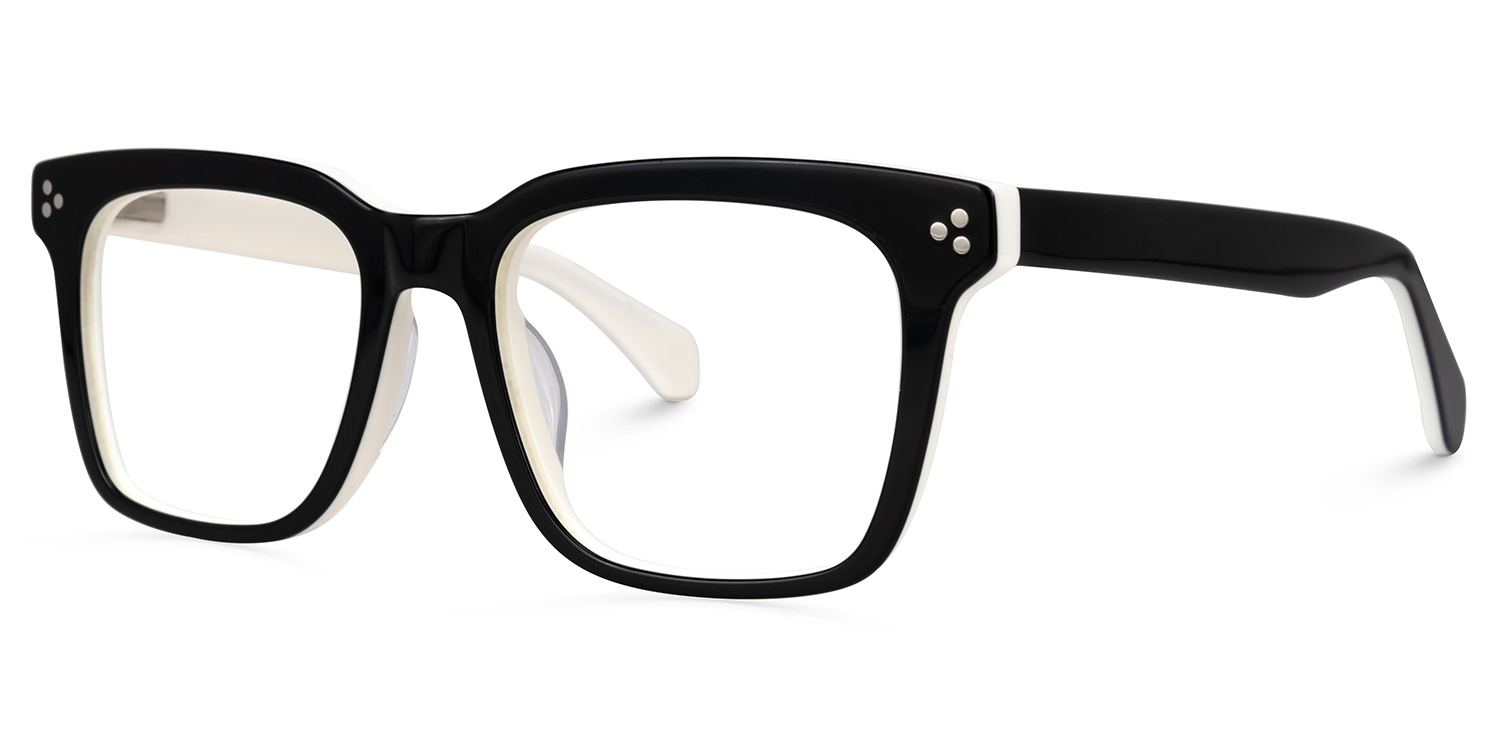 Demers Square Black Glasses1