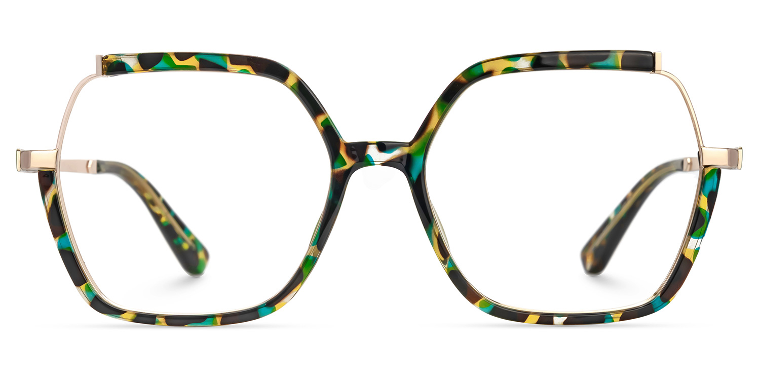 Alexia Square Green-Havana Glasses0